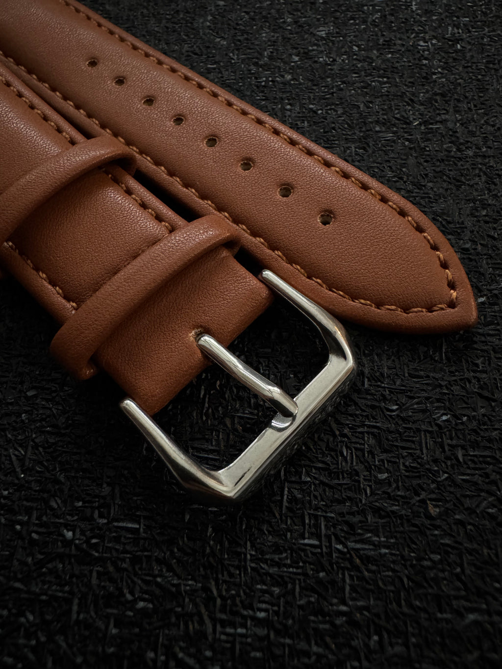Pasek do Zegarka ze Skóry Naturalnej - Jasny Brąz - UNIWERSALNY