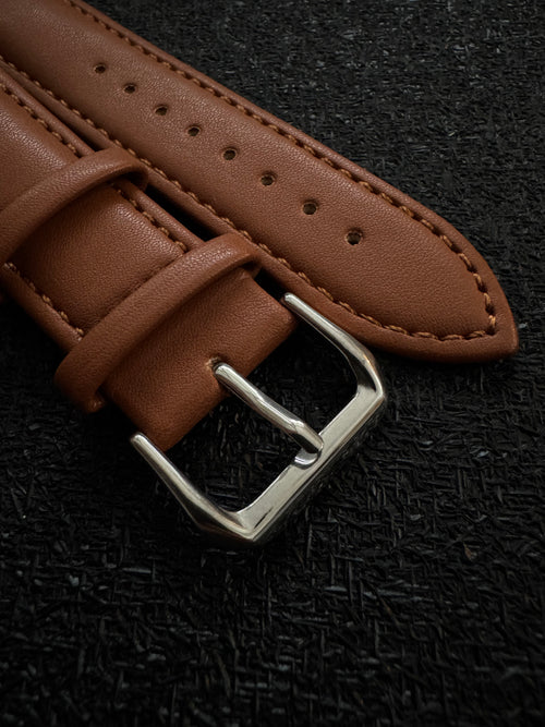 Pasek do Zegarka ze Skóry Naturalnej - Jasny Brąz - UNIWERSALNY